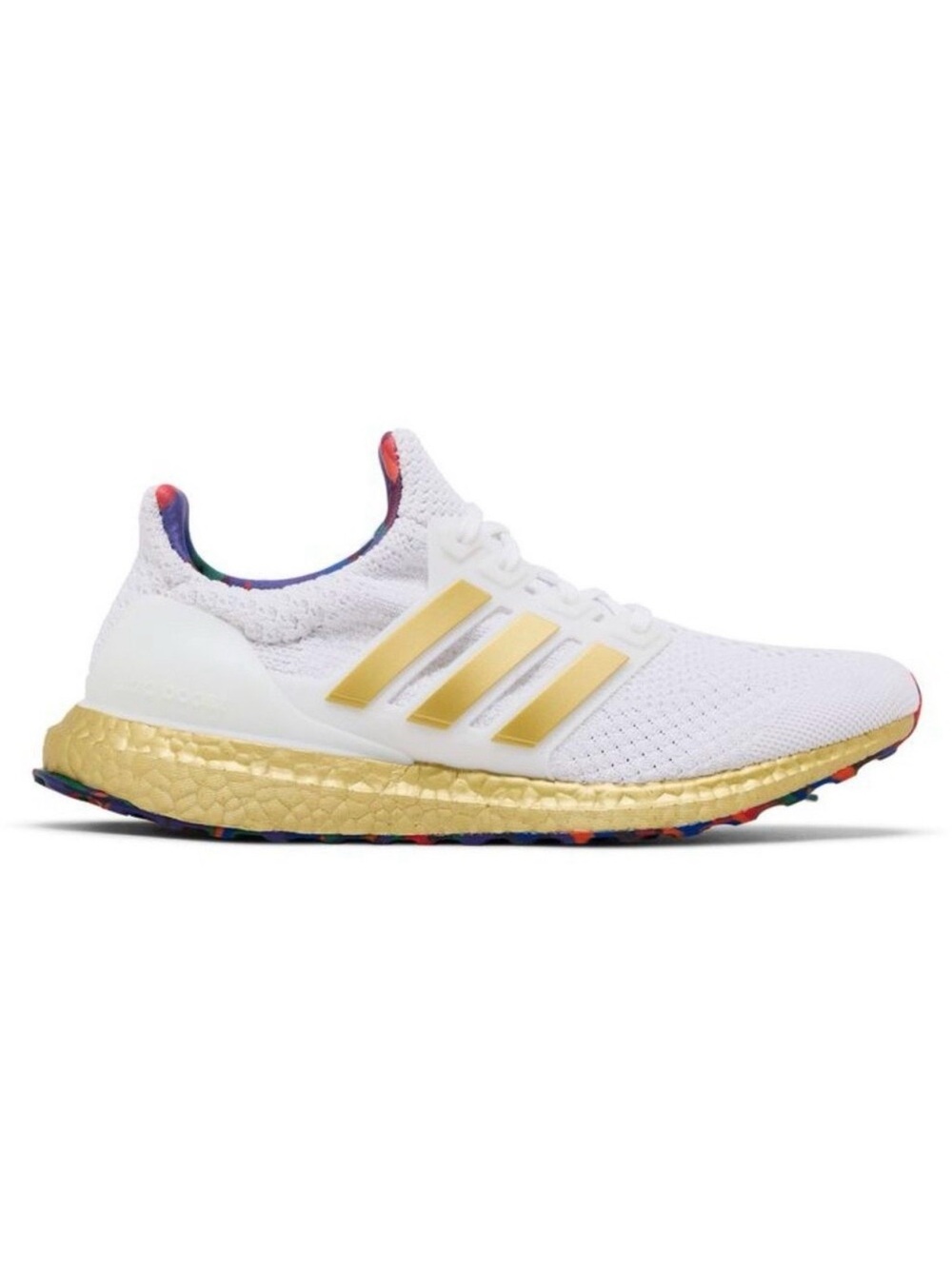 adidas Ultraboost 5.0 DNA Athletic Shoes White/Gold Sneakers HP7425 Women’s 6 US